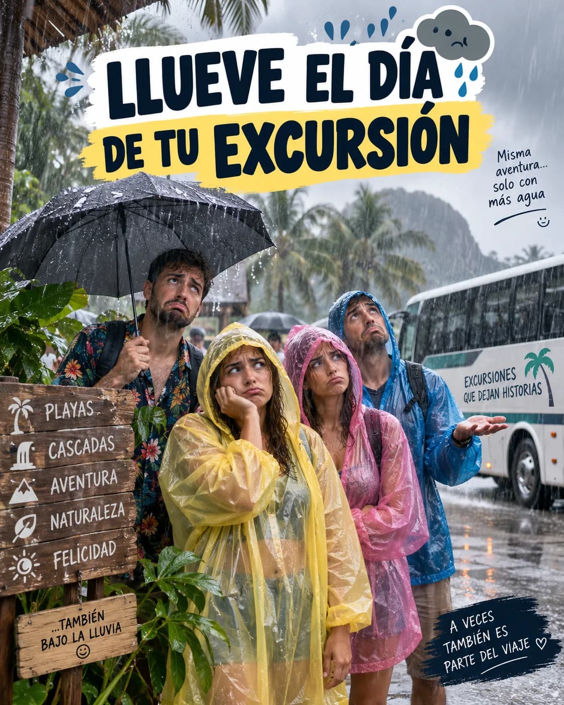 ¿Qué hacer si llueve el día de tu excursión en República Dominicana?