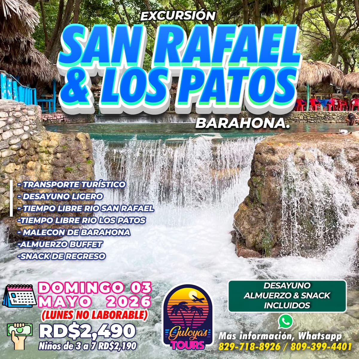 🌊🔥 SAN RAFAEL & LOS PATOS, BARAHONA con @GuloyasTours 🇩🇴