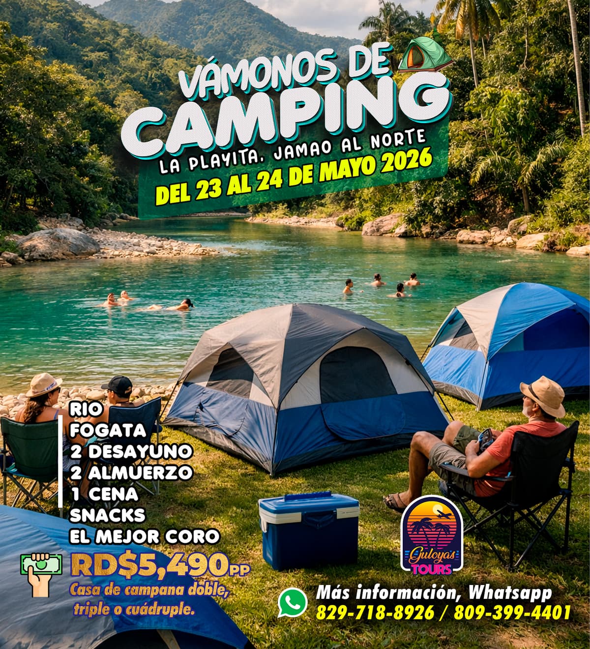 🏕️🌿 ¡VÁMONOS DE CAMPING! 📍 La Playita, Jamao al Norte