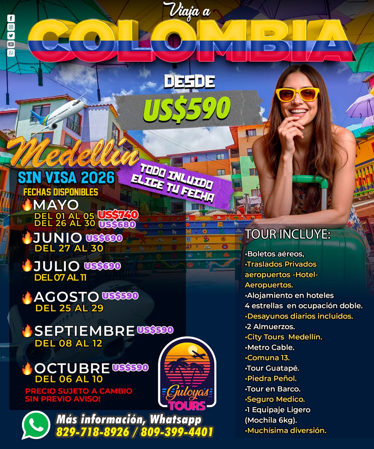 ✈️ ¡VIAJA A COLOMBIA, MEDELLIN SIN VISA! 