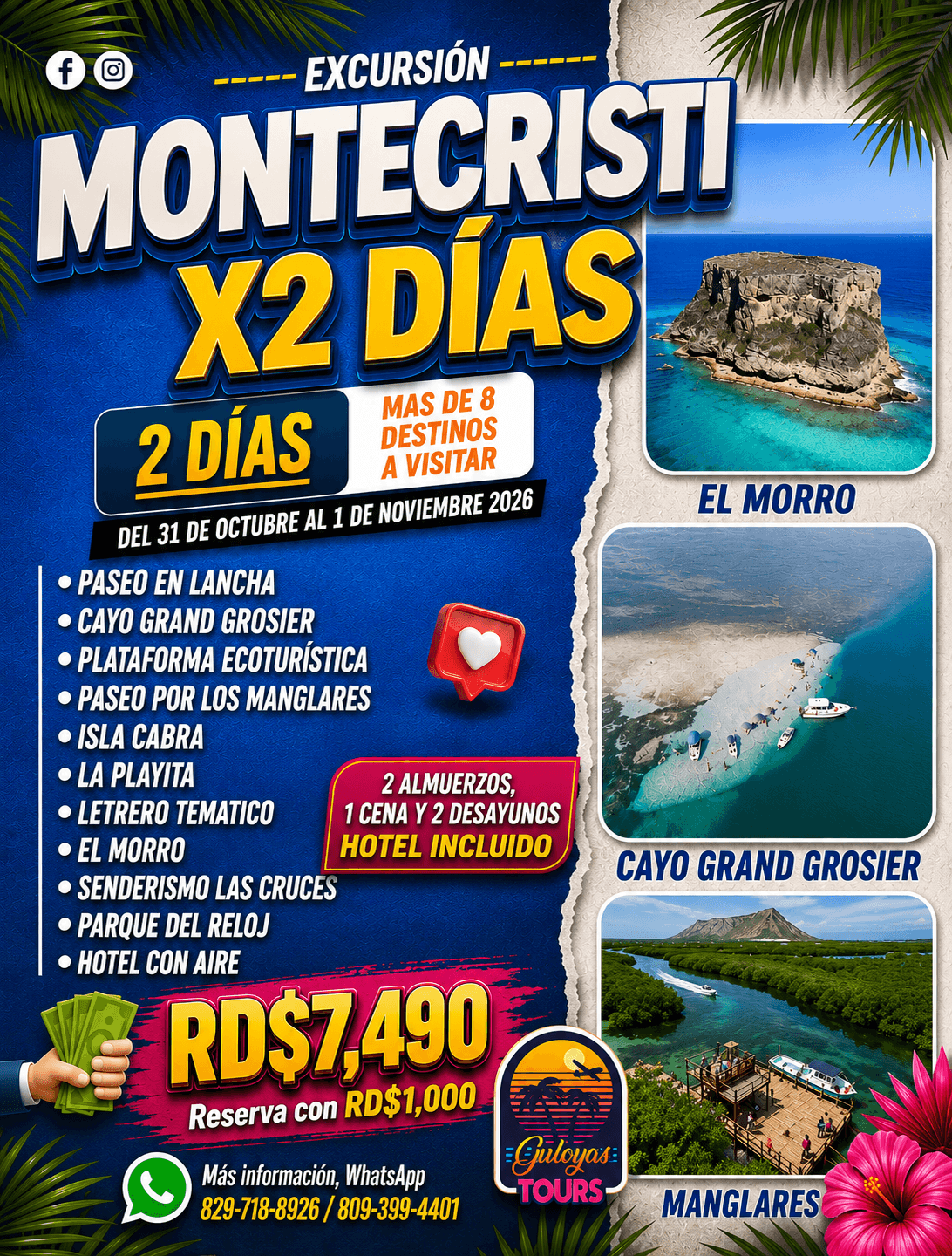 🏝️⛰️MONTECRISTI — 2 DÍAS con @GuloyasTours