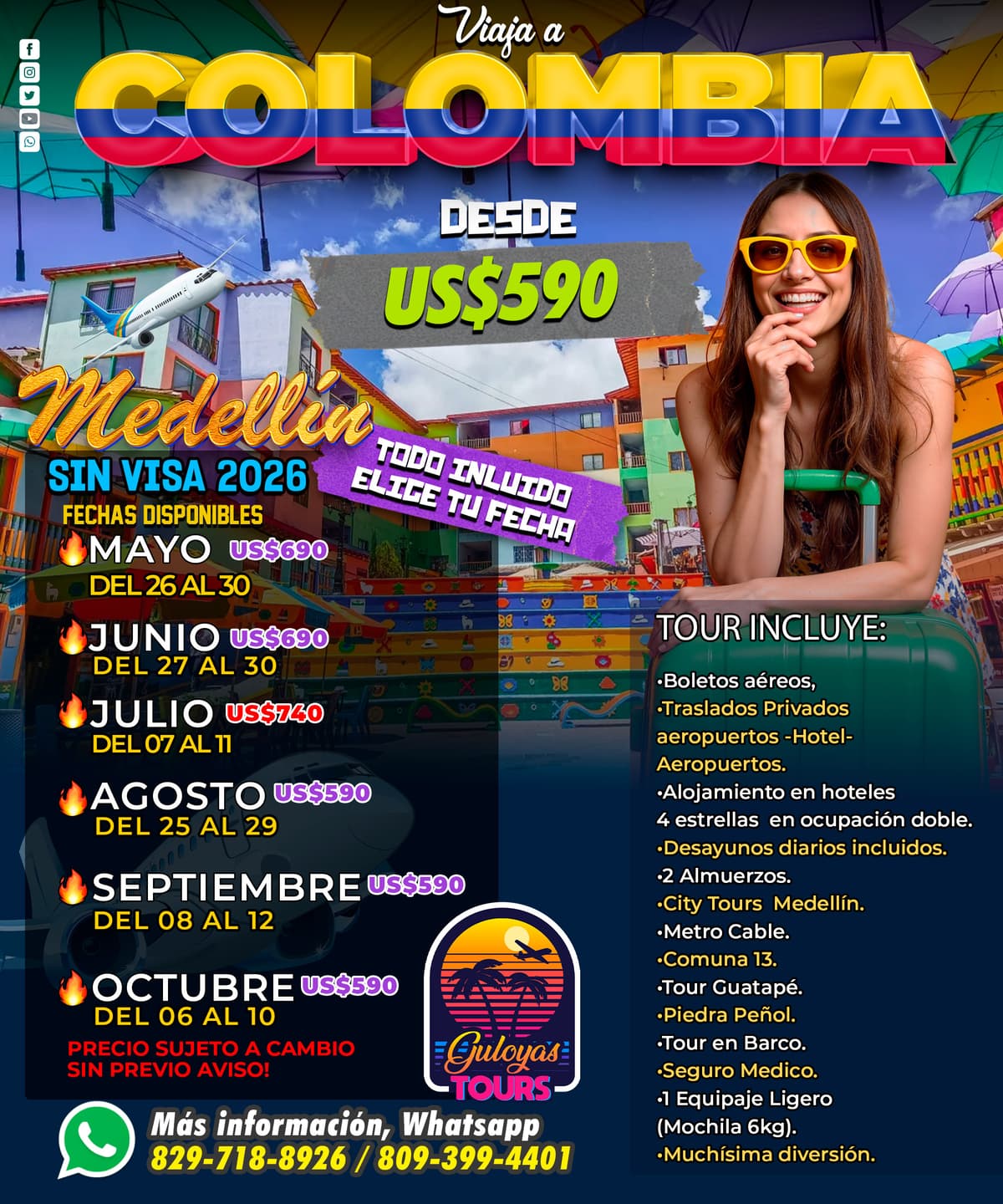 ✈️ ¡VIAJA A COLOMBIA, MEDELLIN SIN VISA! (1/2)